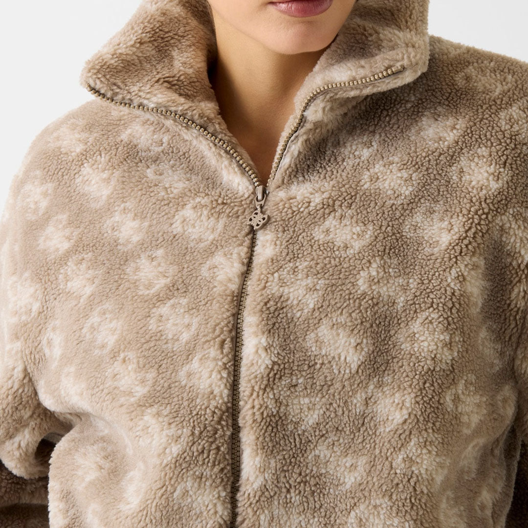 Jakne GUESS LOUISE SHERPA FULL-ZIP JACKET