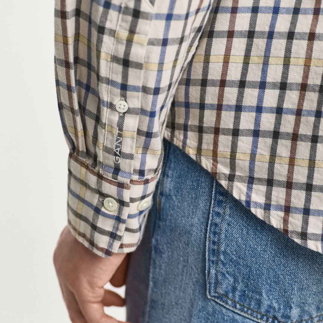 Këmishë GANT REL TWILL CHECK SHIRT