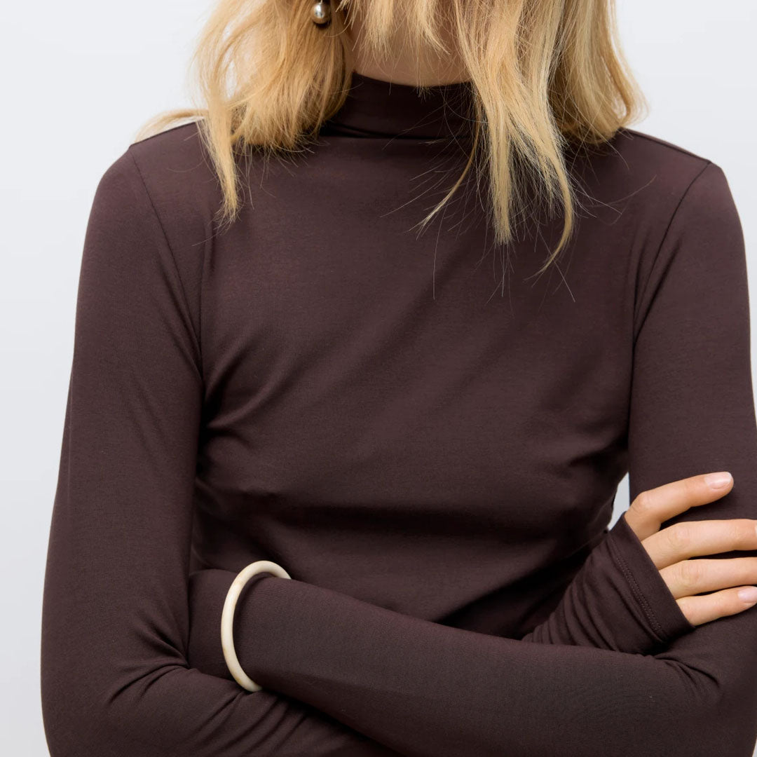 Bluzë VERO MODA AWULA HEAVEN LS HIGH NECK TOP