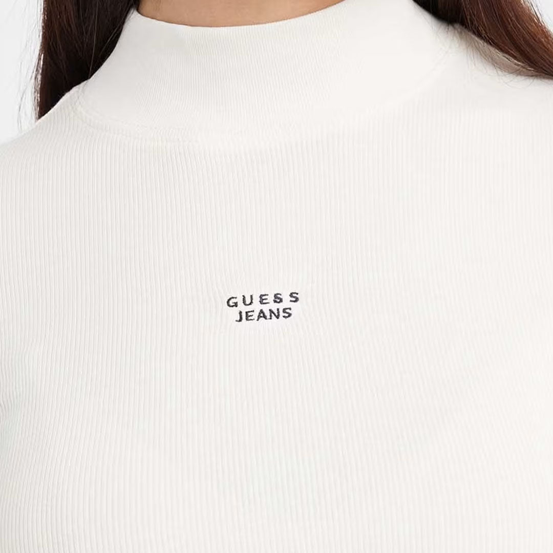 Bluzë GUESS JEANS GJ LS MOCK NECK EMBRO SLIM TOP