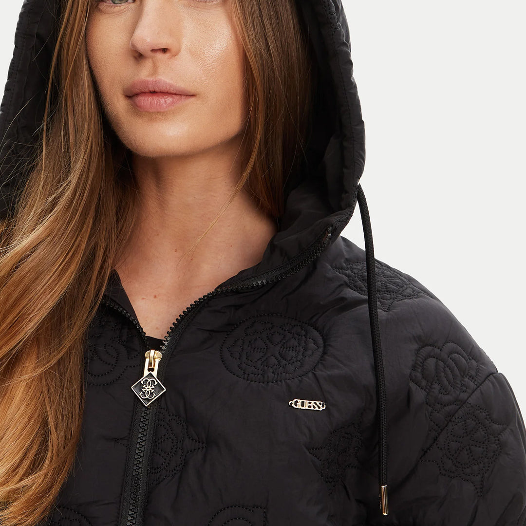 Jakne GUESS IVY ZIP HOODIE PUFFE