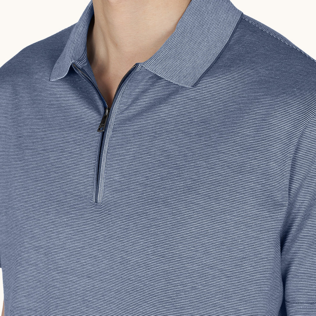 Maicë Paul & Shark COTTON SILK ZIP POLO SHIRT