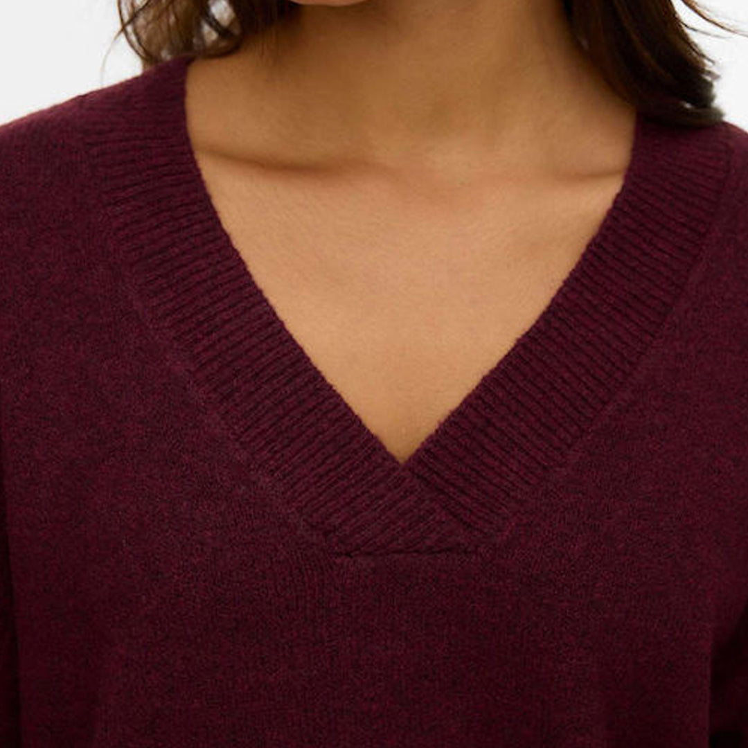 Bluzë VERO MODA VMBOOM LS V-NECK PULLOVER NOOS