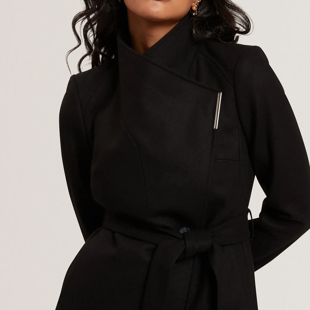 Palltë TED BAKER Long Length Belted Wool Wrap Coat
