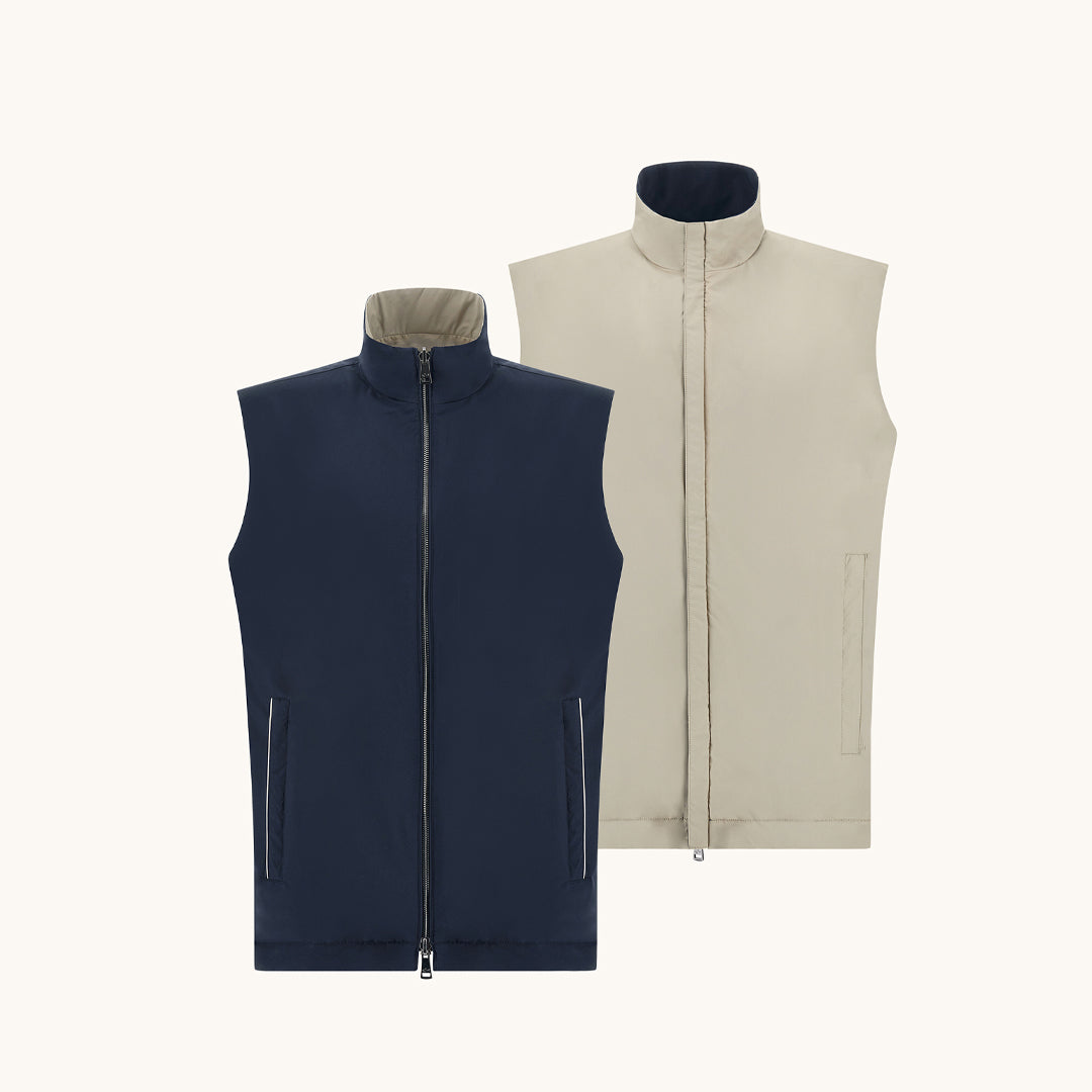 Jelek Paul & Shark MENS WOVEN REVERSIBLE VEST