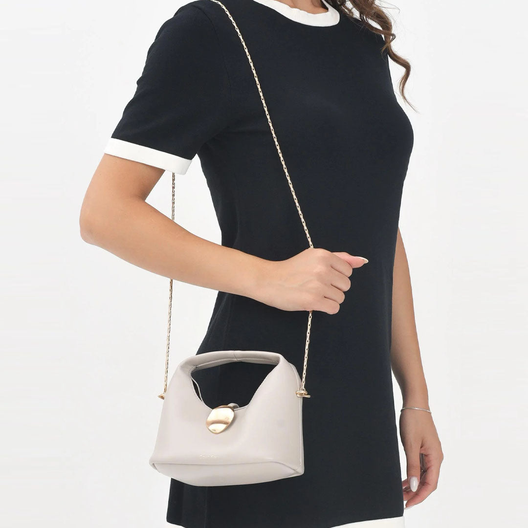 Qantë CALVIN KLEIN STONE LOCK SLOUCHY CROSSBO