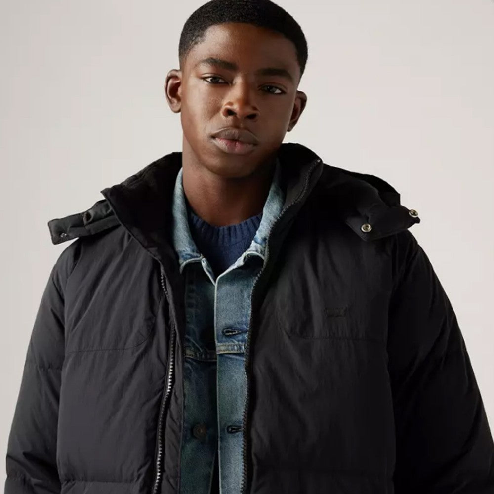 Jakne LEVIS ROCKRIDGE SHORT PUFFER JET BLACK