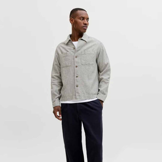 Këmishë Jack & Jones JPRBLAMATT LINEN BLEND L/S OVERSHIRT SN