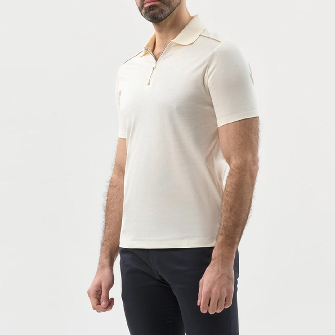 Maicë Paul & Shark MENS KNITTED COTTON ZIPPED POLO