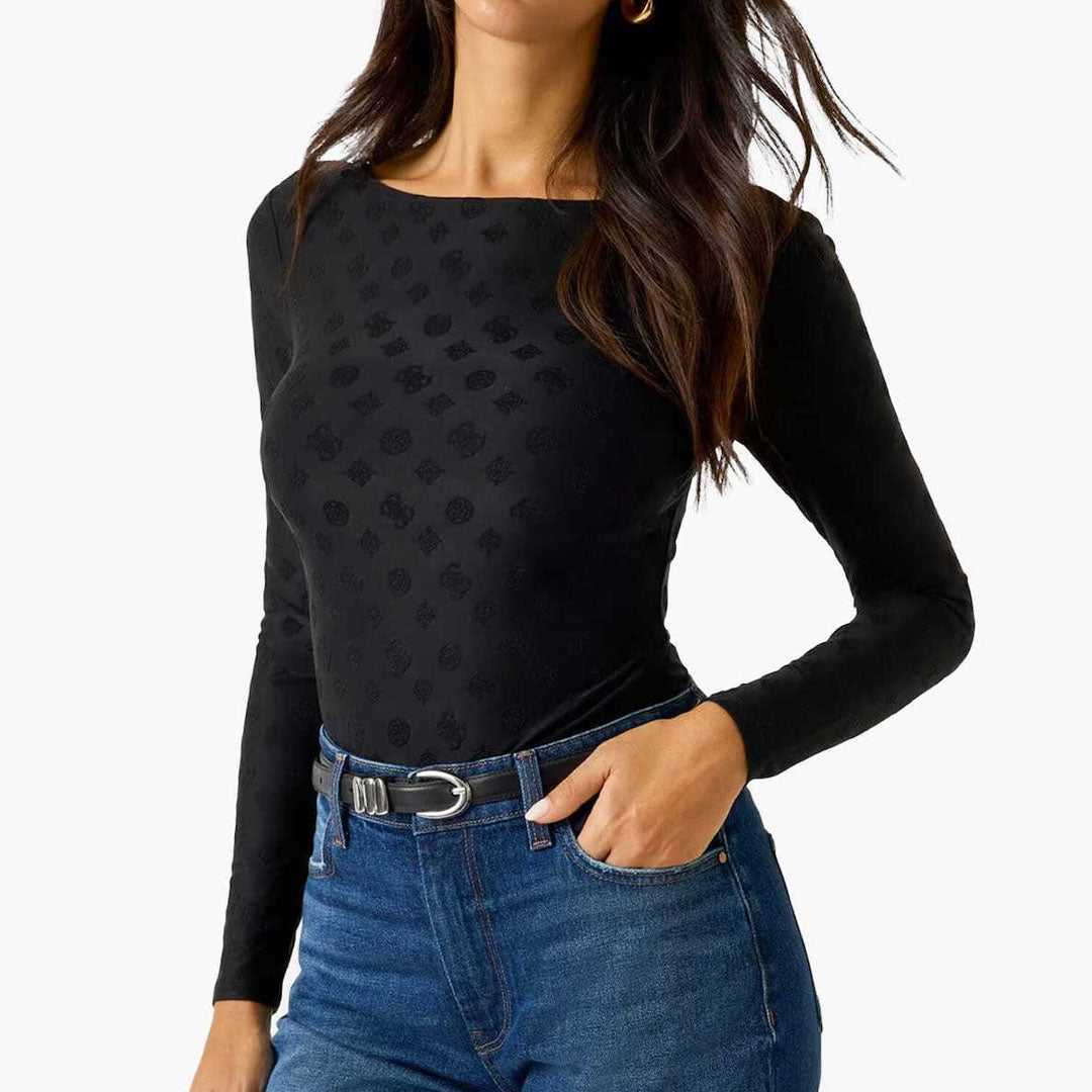 Bluzë GUESS LS JACQUARD ELLEONA TOP