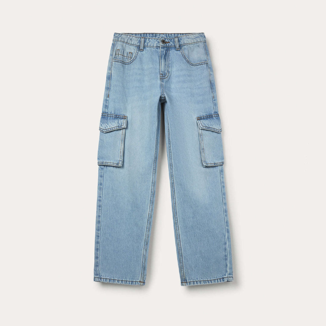 Xhinse Blukids DENIM CARGO  LIGHT BLUE