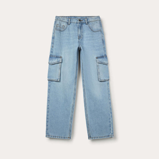 Xhinse Blukids DENIM CARGO  LIGHT BLUE