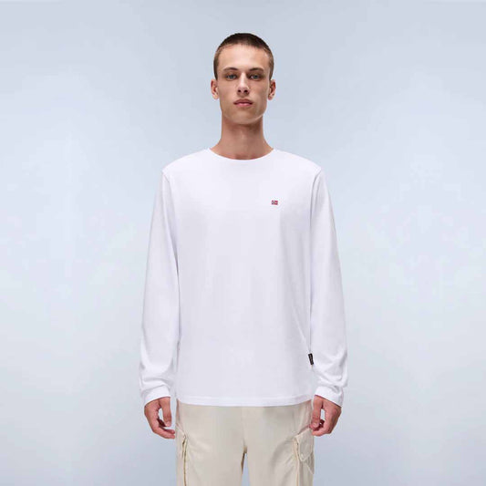 Bluzë Napapijri SALIS LS 1 BRIGHT WHITE 002