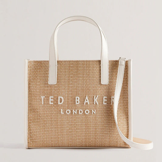 Qantë Ted Baker Faux Raffia Small Icon Bag