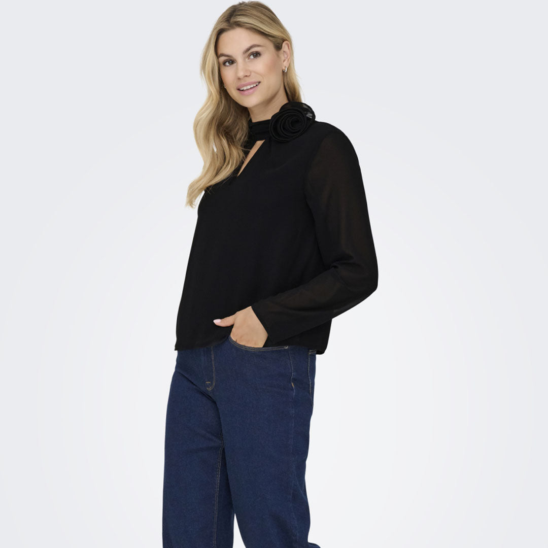 Bluzë JACQUELINE de YONG JDYNOMI L/S HIGH NECK ROS