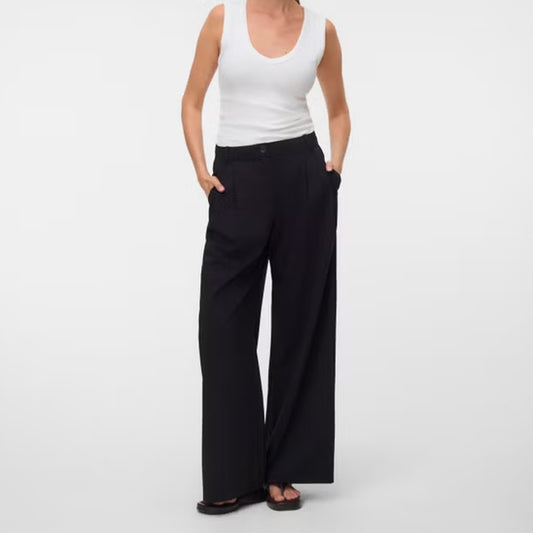 Pantallona Vero Moda VMSTELLA MW WIDE PLEAT PANT N