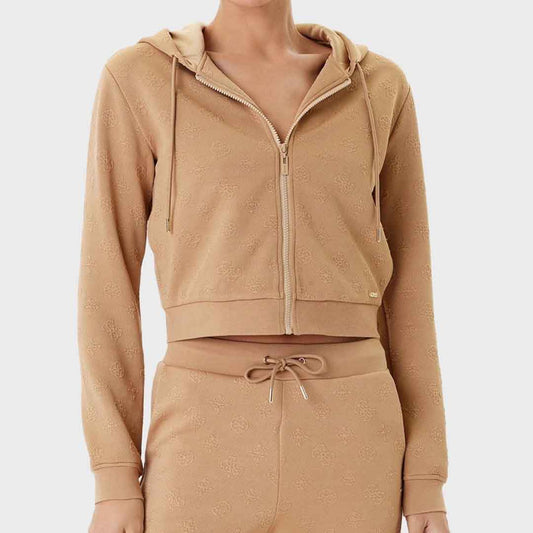 Duks GUESS 3D PEONY ZIPPER HOOD