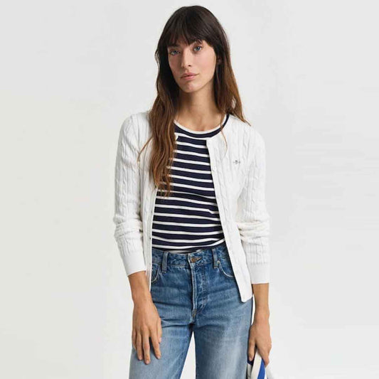 Xhemper GANT STRETCH COTTON CABLE CARDIGAN