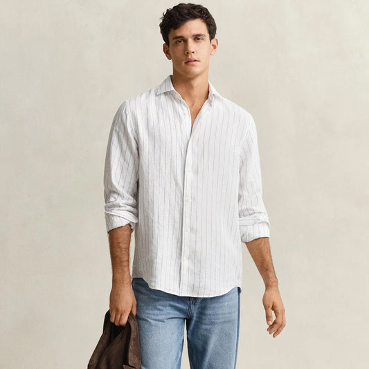 Këmishë Gant REG LINEN STRIPE SHIRT