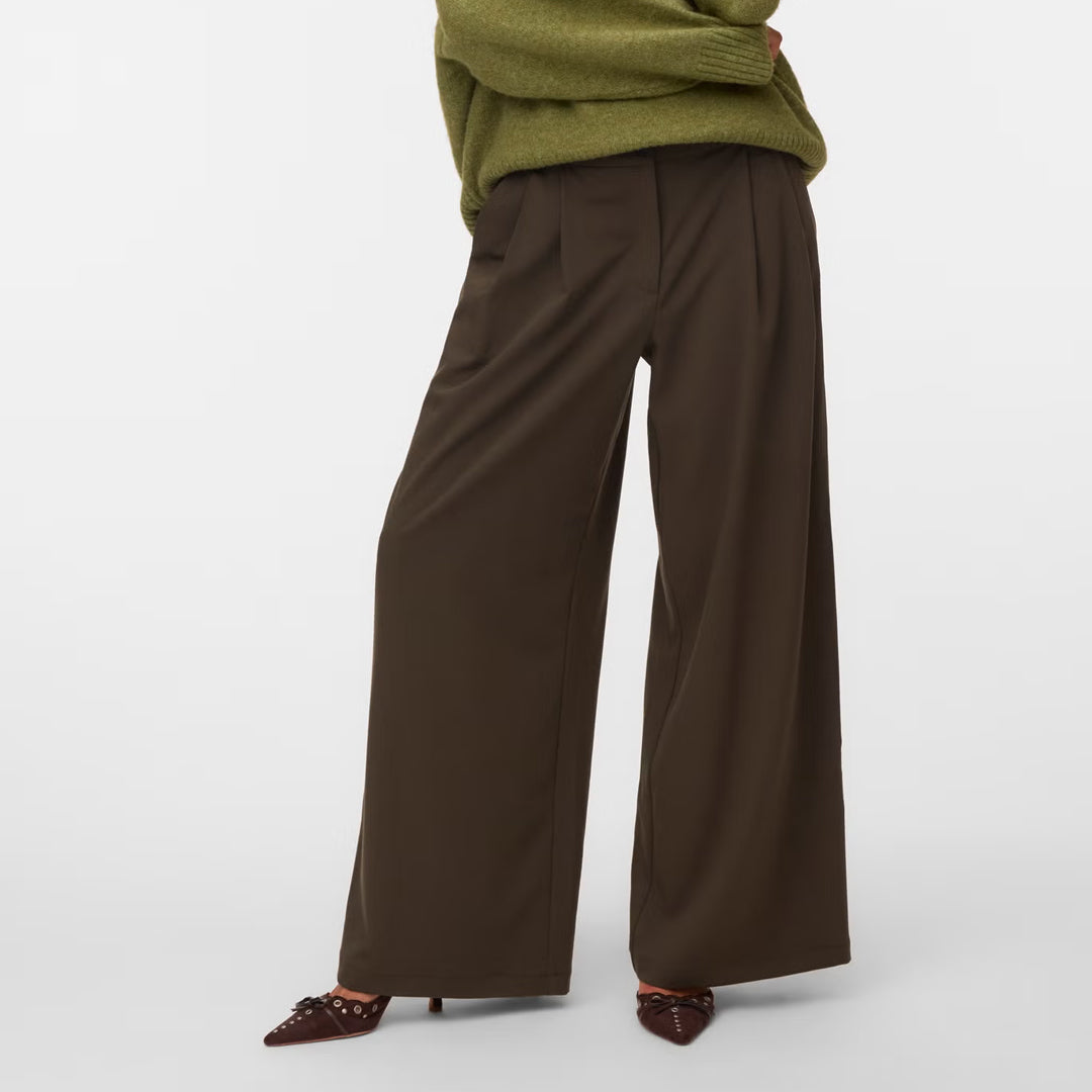Pantallona Vero Moda VMSTELLA MW WIDE PLEAT PANT N
