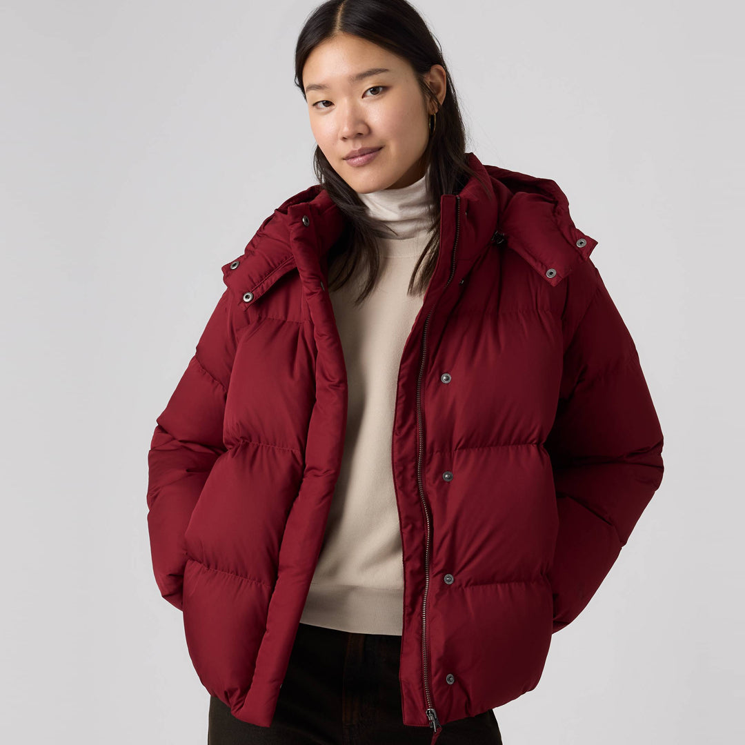 Jakne Levis TATE BUBBLE PUFFER WARM CABERNET NYLON