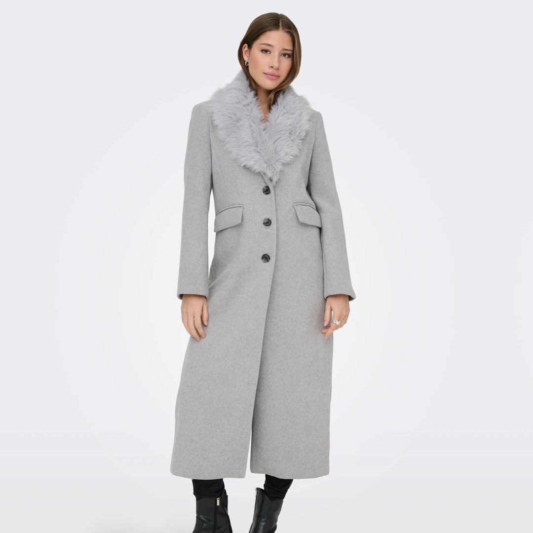 Palltë ONLANNIE LIFE FUR COLLAR COAT CC OTW