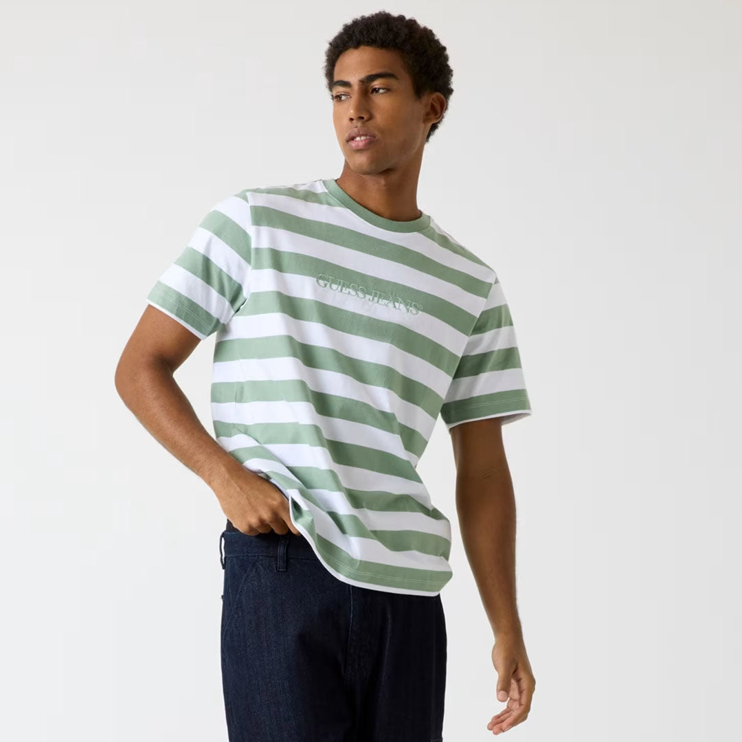 Maicë GUESS JEANS GJ SS CN REG STRIPED YD TEE