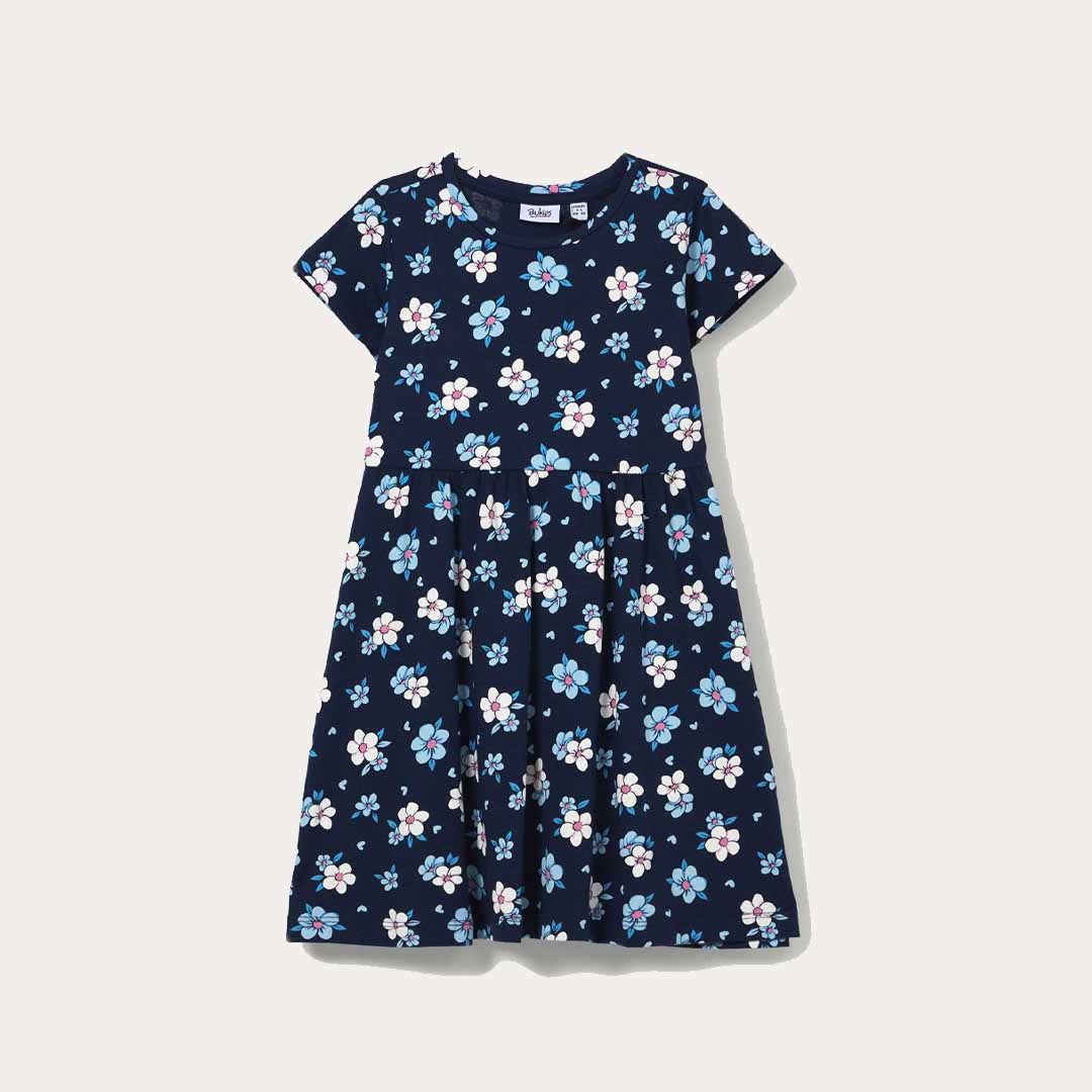 Fustan Blukids DRESS AOP    DARK BLUE