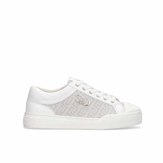 Patikë Liu Jo BENSON 01 - SNEAKER MONOGRAM SAFFIANO WHITE