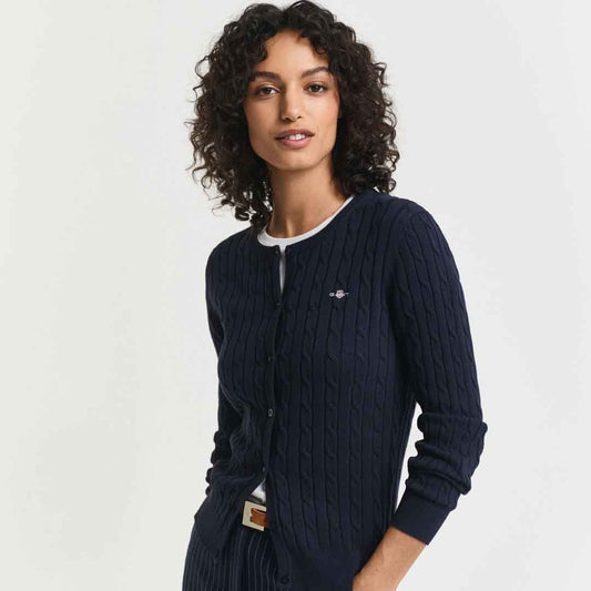 Xhemper GANT STRETCH COTTON CABLE CARDIGAN