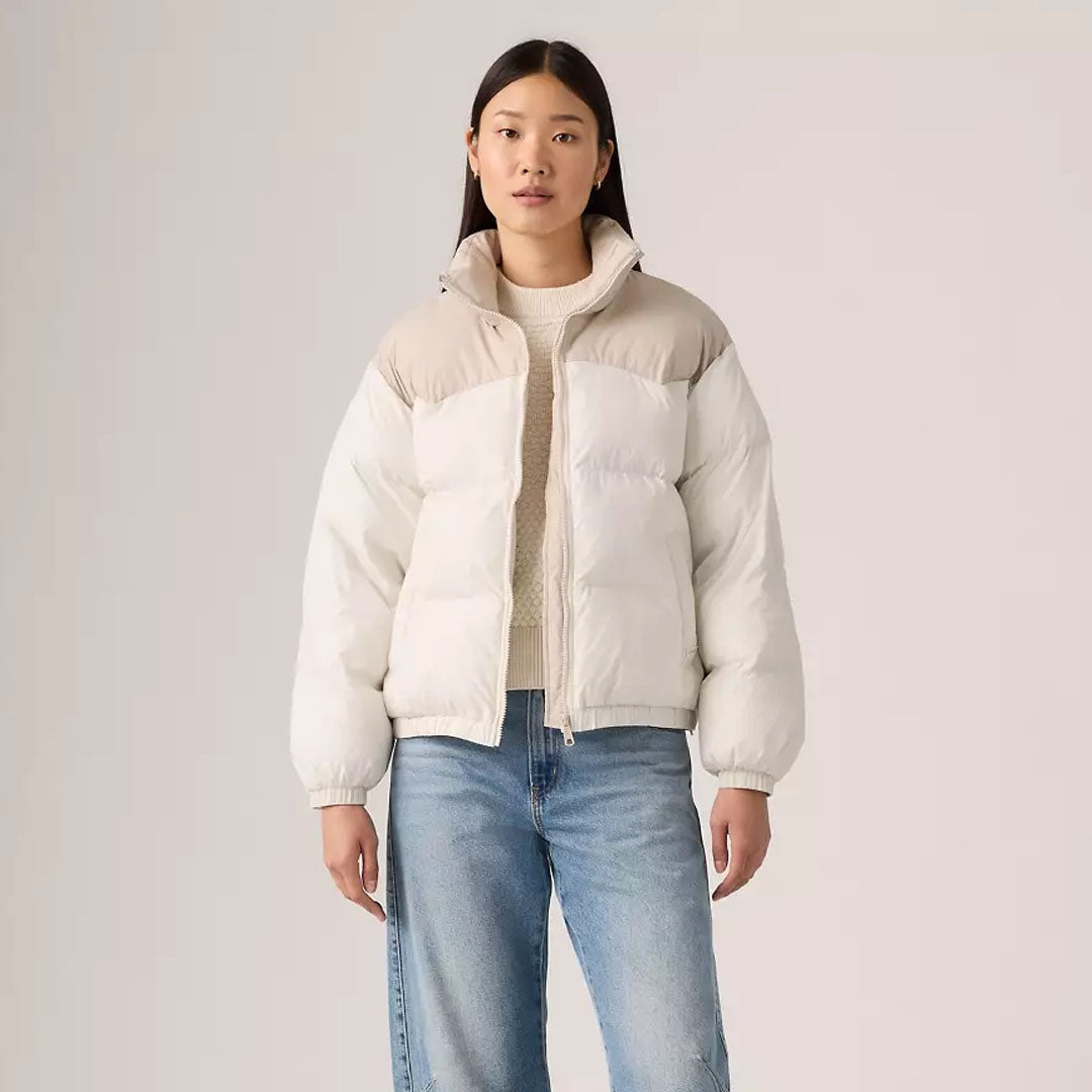 Jakne LEVIS NOE WESTERN PUFFER WHISPER WHITE NYLON