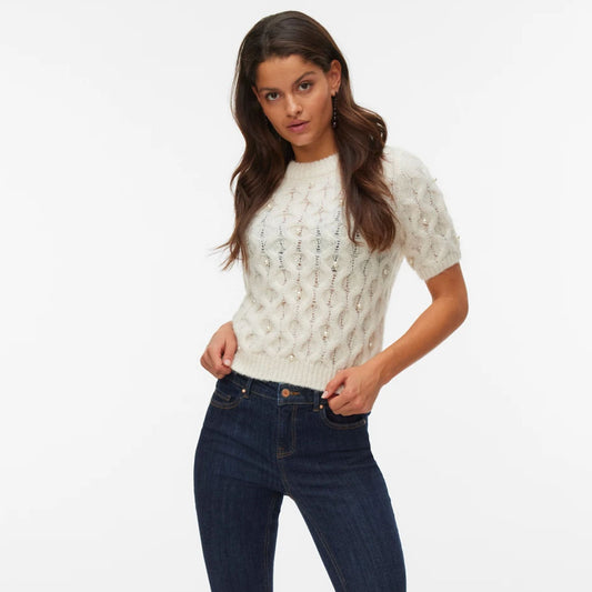 Bluzë VERO MODA VMCATANIA 2/4 PEARL PULLOVER VIP