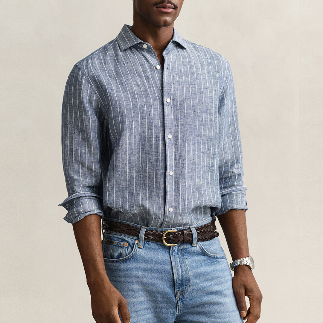 Këmishë Gant REG LINEN STRIPE SHIRT