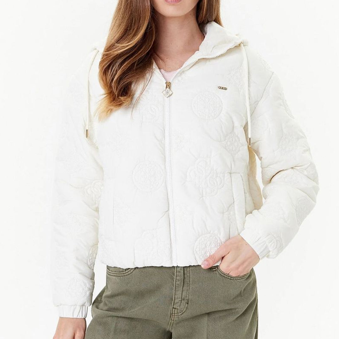 Jakne GUESS IVY ZIP HOODIE PUFFE