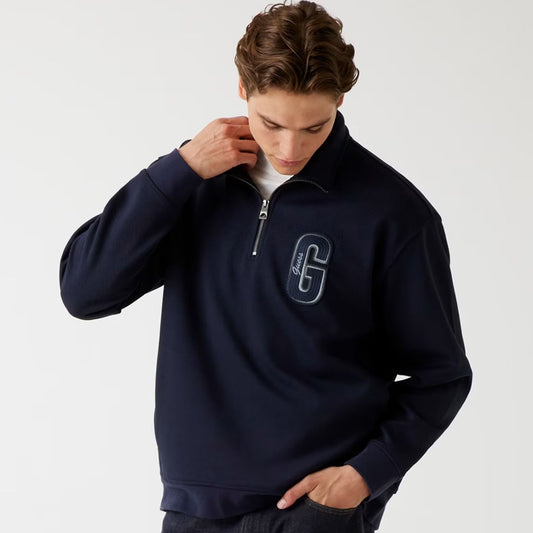 Bluzë GUESS HARRIS TWILL ZIP MOCK NECK