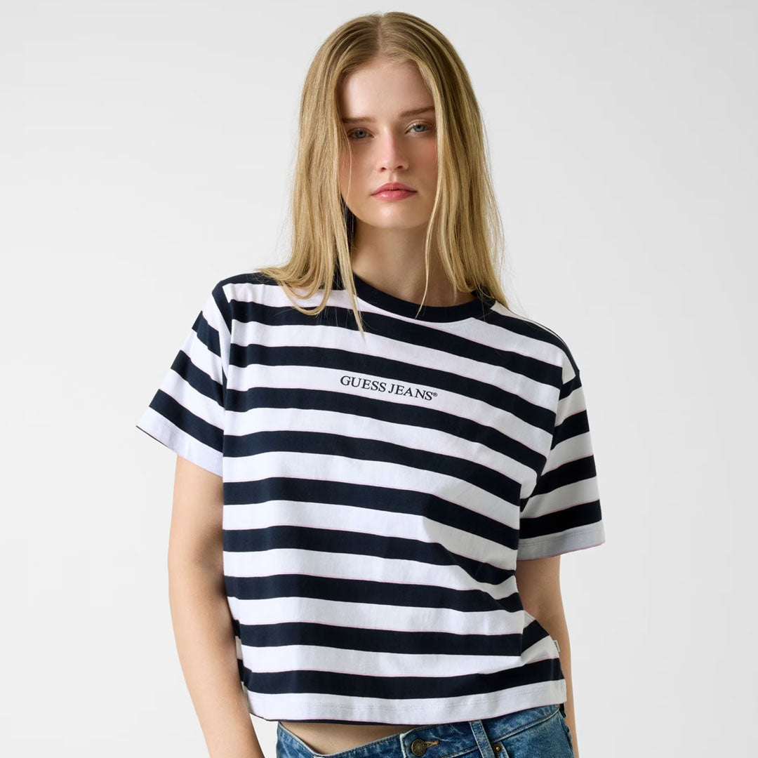 Maicë Guess Jeans GJ SS CN BOXY STRIPE TEE