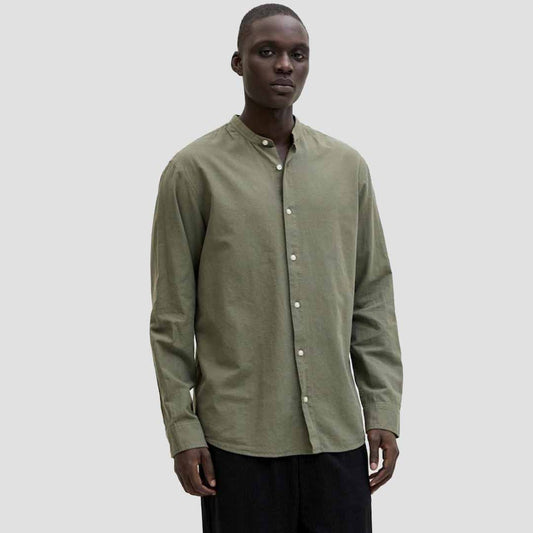 Këmishë Jack & Jones JJEBREEZE LINEN BLEND BAND SHIRT L/S SN