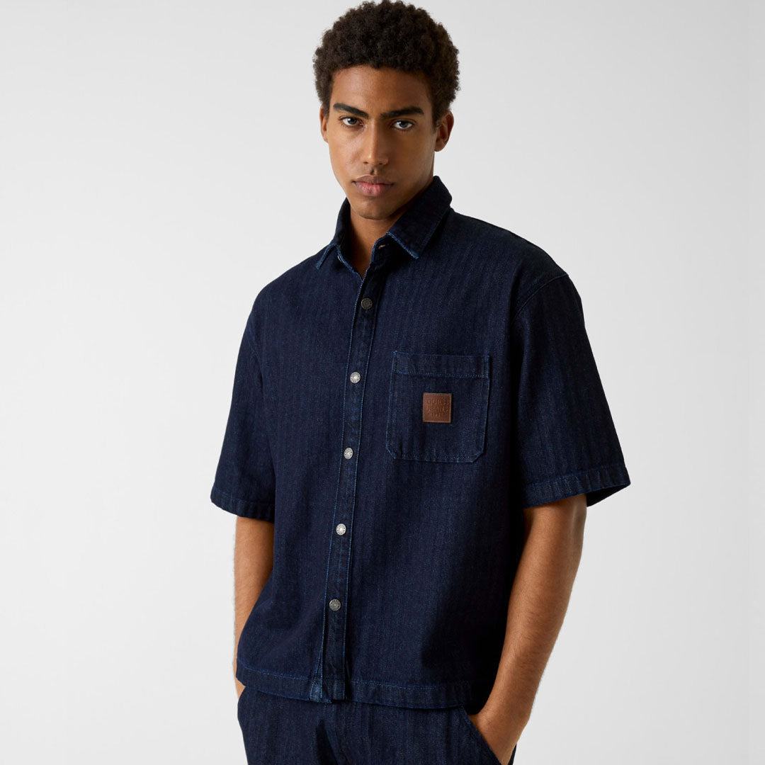Këmishë Guess Jeans GJ OVERSIZE CROP SS SHIRT