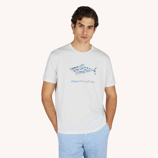 Maicë Paul & Shark MEN'S KNITTED COTTON T-SHIRT