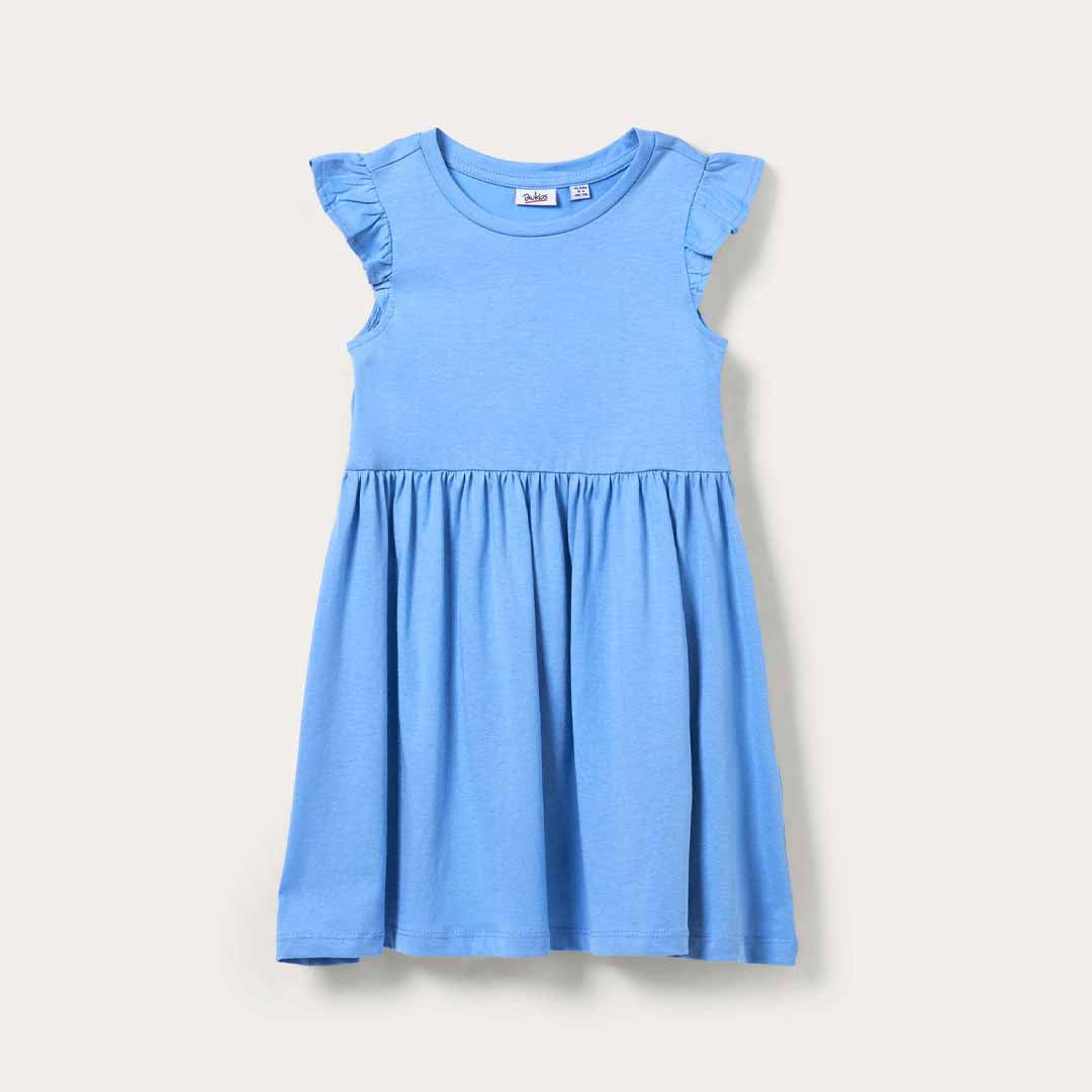 Fustan Blukids DRESS SOLID  LIGHT BLUE