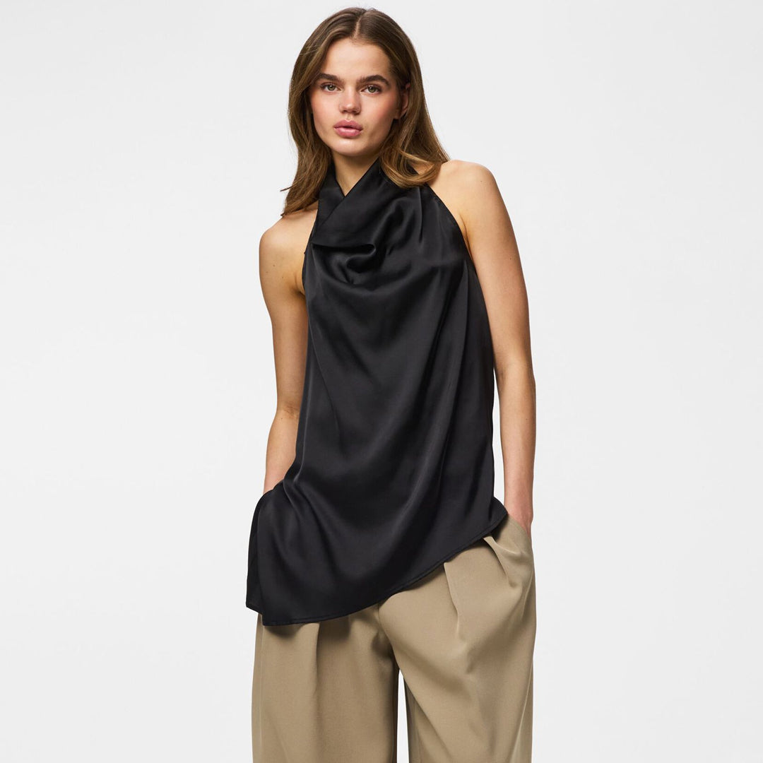 Maicë Pieces PCFESTA HALTERNECK SATINTOP WVN D2D