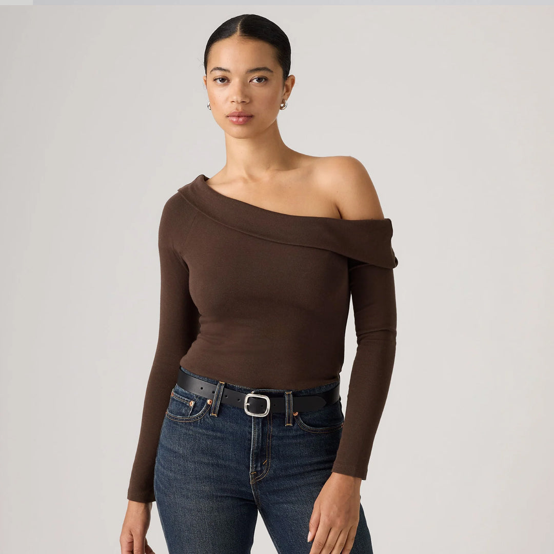 Maicë Levis CLARA RIB OFF SHOULDER LS JAVA