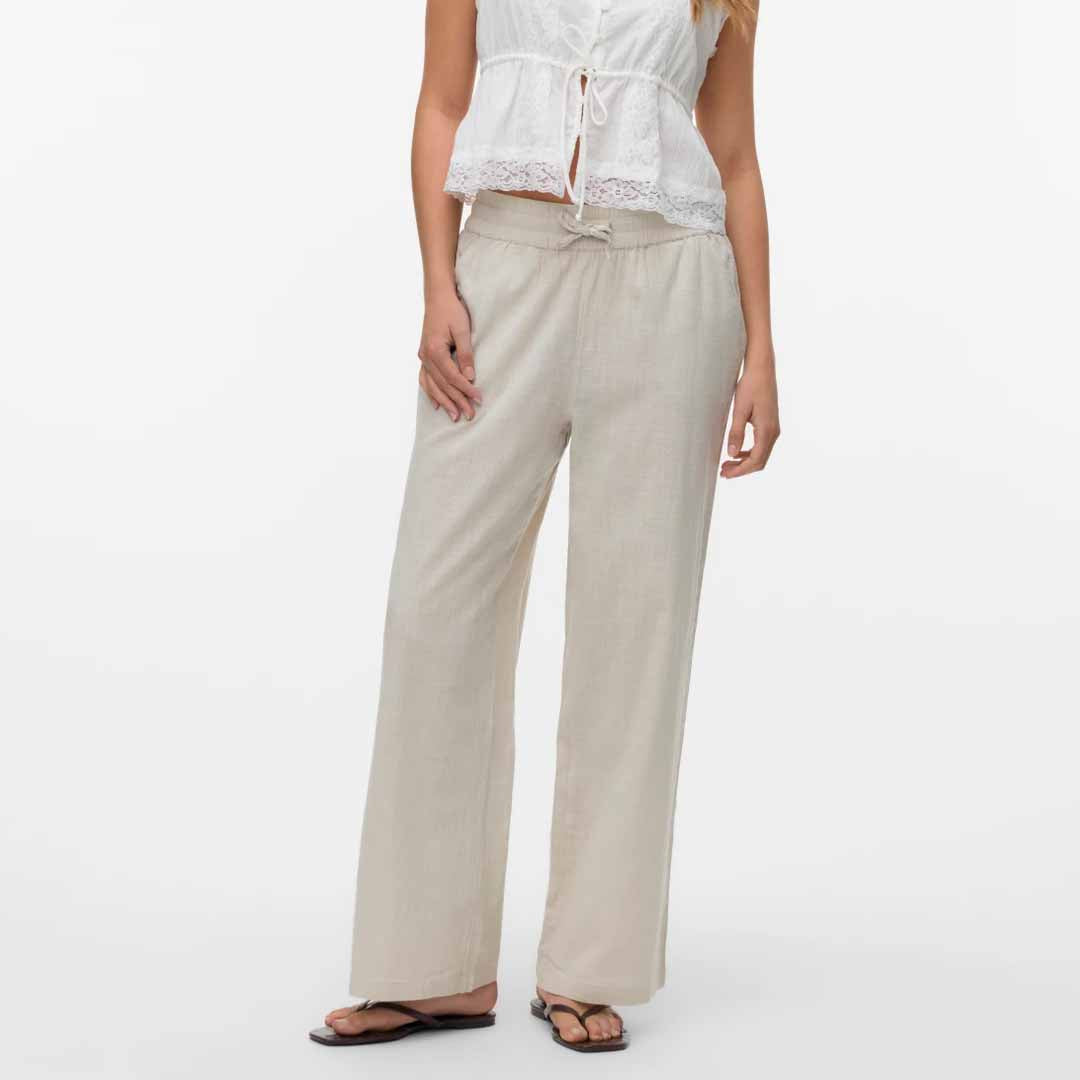 Pantallona Vero Moda VMCAIA MW WIDE PANT WVN NOOS