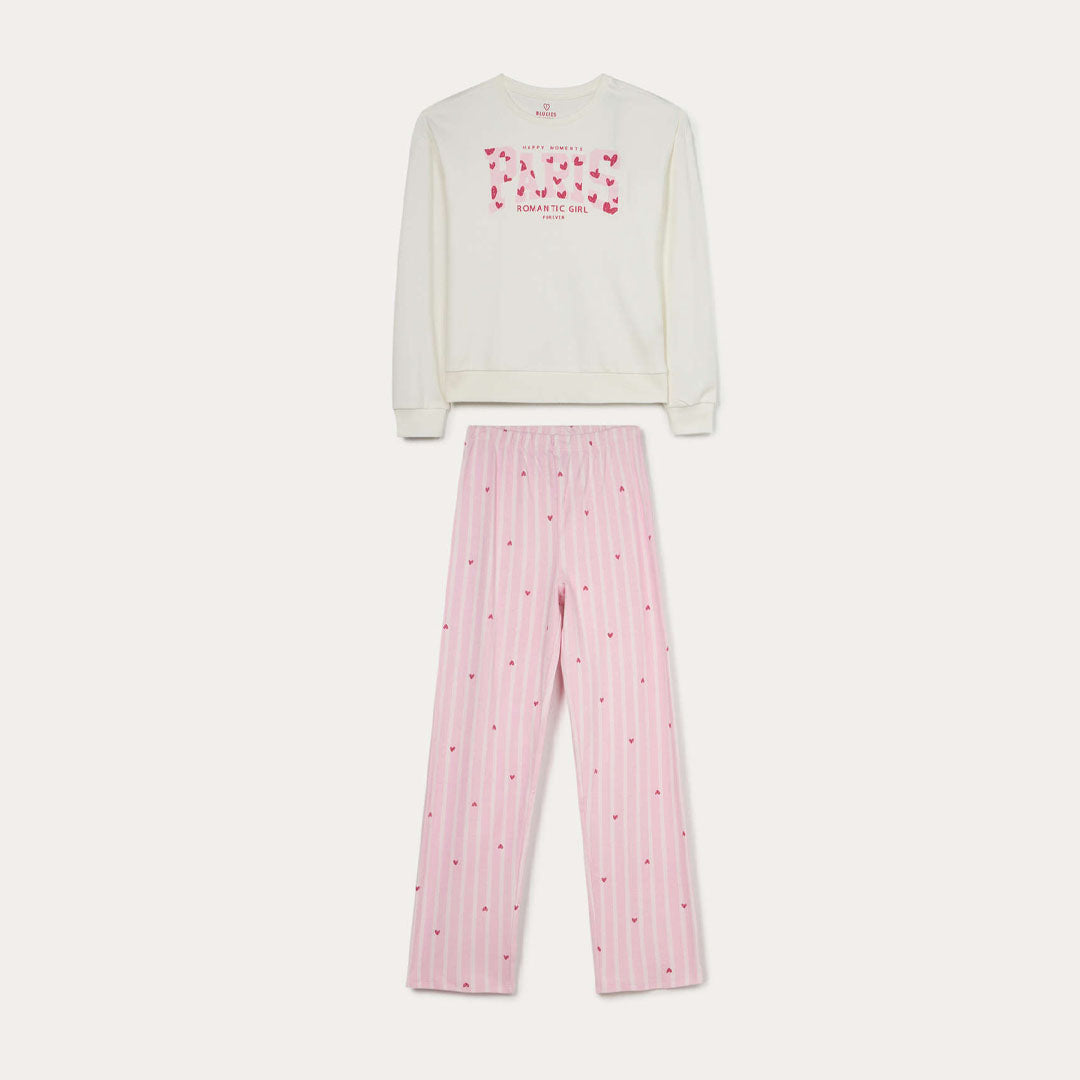 Pizhame Blukids LONG PYJAMA  GARDENIA