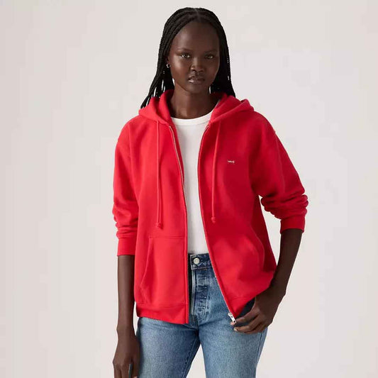 Duks LEVIS EVERYDAY ZIP HOODIE TRUE RED FLEECE