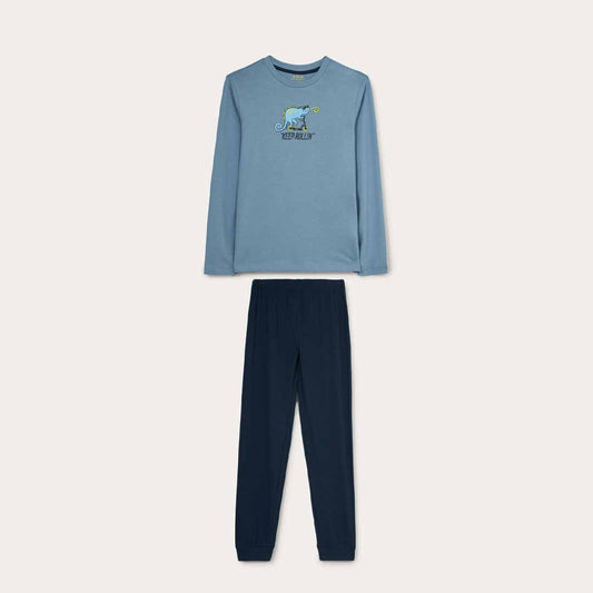 Pizhame Blukids LONG PYJAMA  LIGHT BLUE