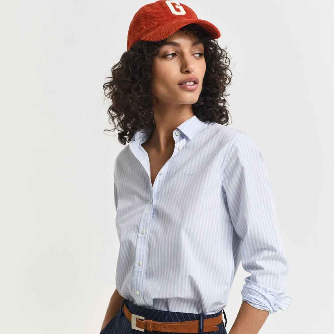 Këmishë GANT REG CLASSIC POPLIN STRIPED SHIRT