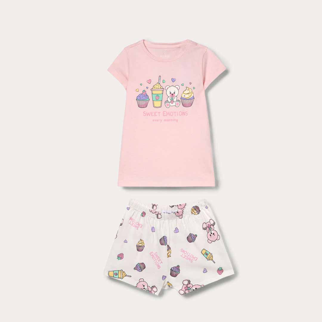 Pizhame Blukids SHORT PYJAMA PANNA/ROSA