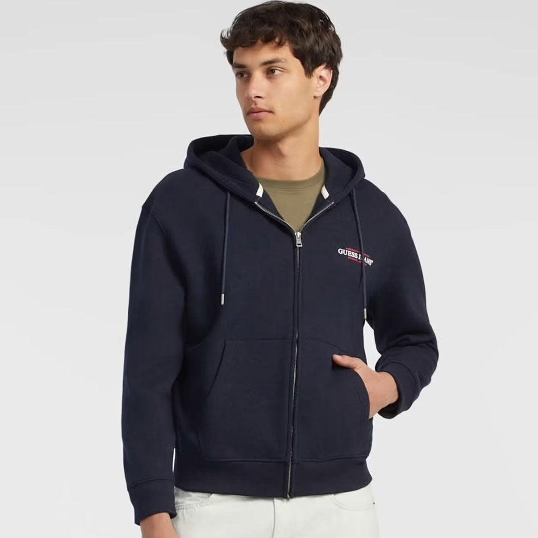 Duks GUESS JEANS GJ ZIP HOOD REG AM TRAD SWEAT