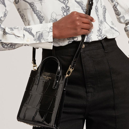 Qantë Ted Baker Croc Effect Mini Icon Bag